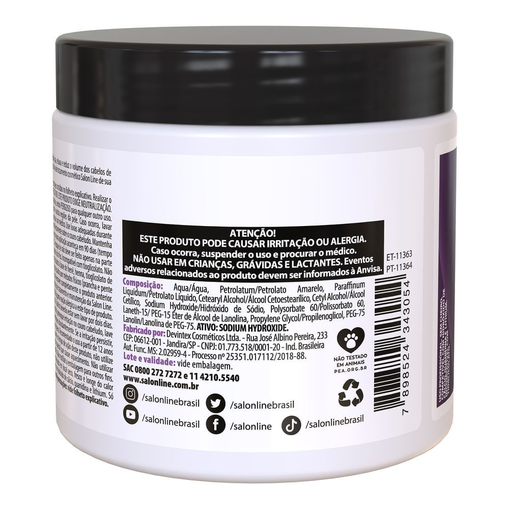 Detalhes do Hidróxido de Sódio Lanolina Super Salon Line 400gr