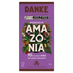 Chocolate 70% Cacau Danke Riquezas da Amazônia 80g
