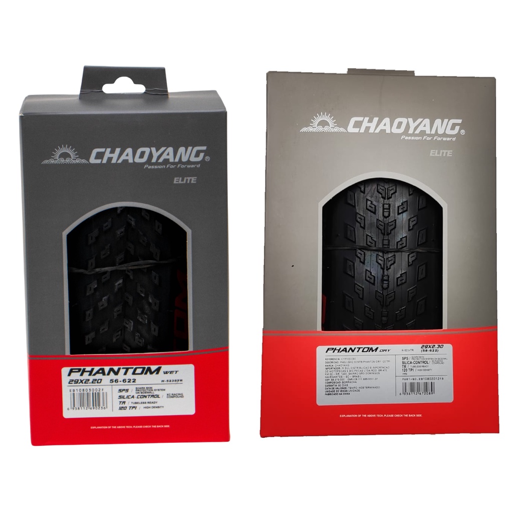 Par Pneu 29 Chaoyang Phantom Elite Wet 2.2 + Dry 2.3 120Tpi