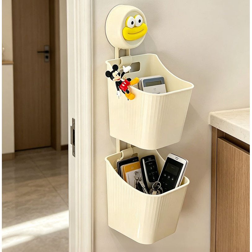 Suporte de Armazenamento de Parede adsorvido na parede，Sem Perfuração para Decoração Doméstica