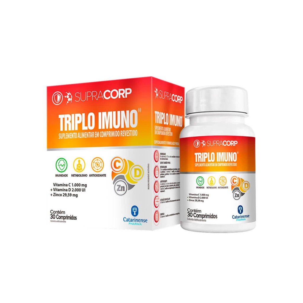 SUPRACORP TRIPLO IMUNO CX 30CAPS