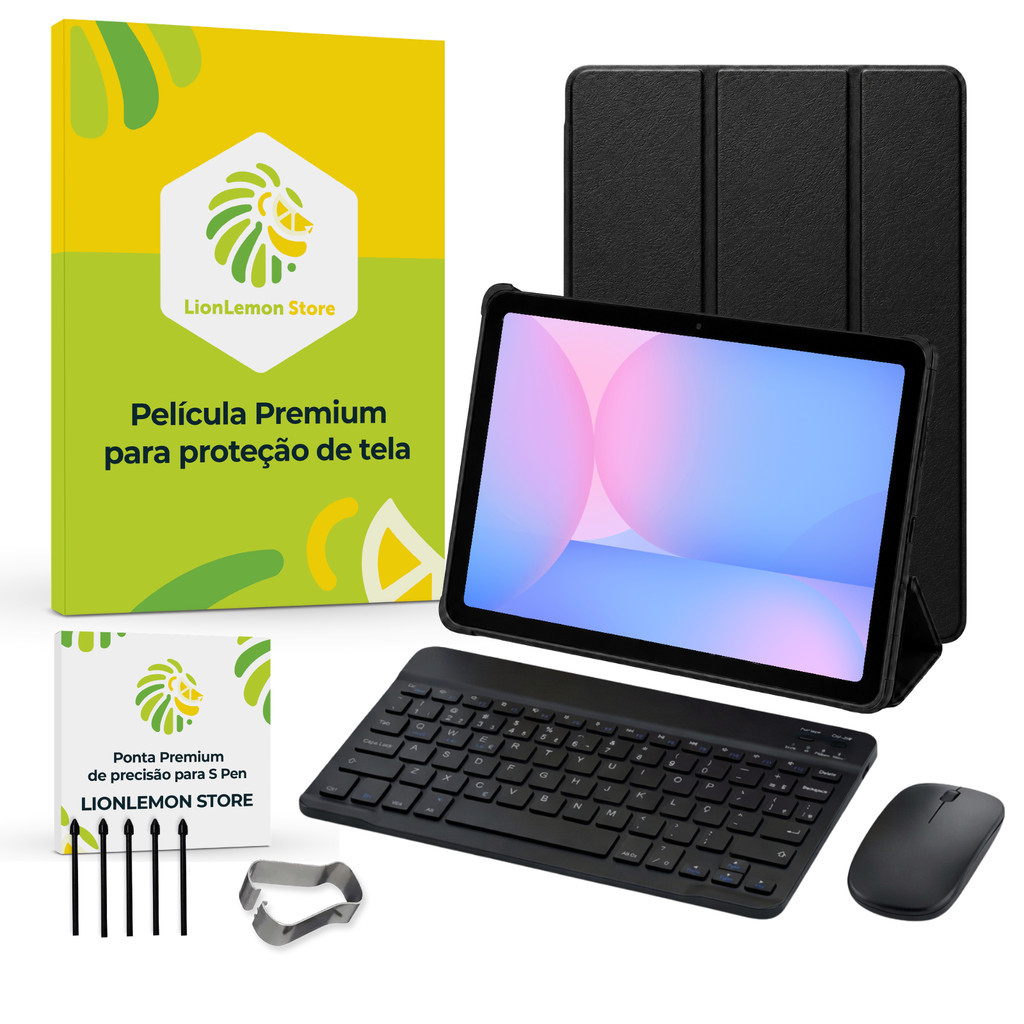 Kit Capa para Samsung Galaxy Tab S10 / S10FE, Pontas de S Pen, Película Vidro Te
