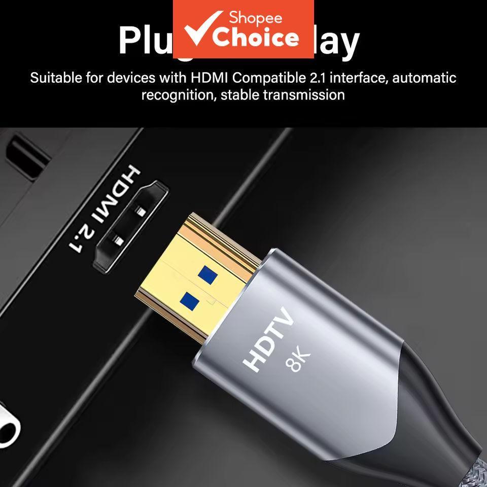 Cabo HDMI 2.1 5 m 8 K 48 Gbps 4/8 K 60/120 Hz HDR para PS5 Xbox Sony TV Pro