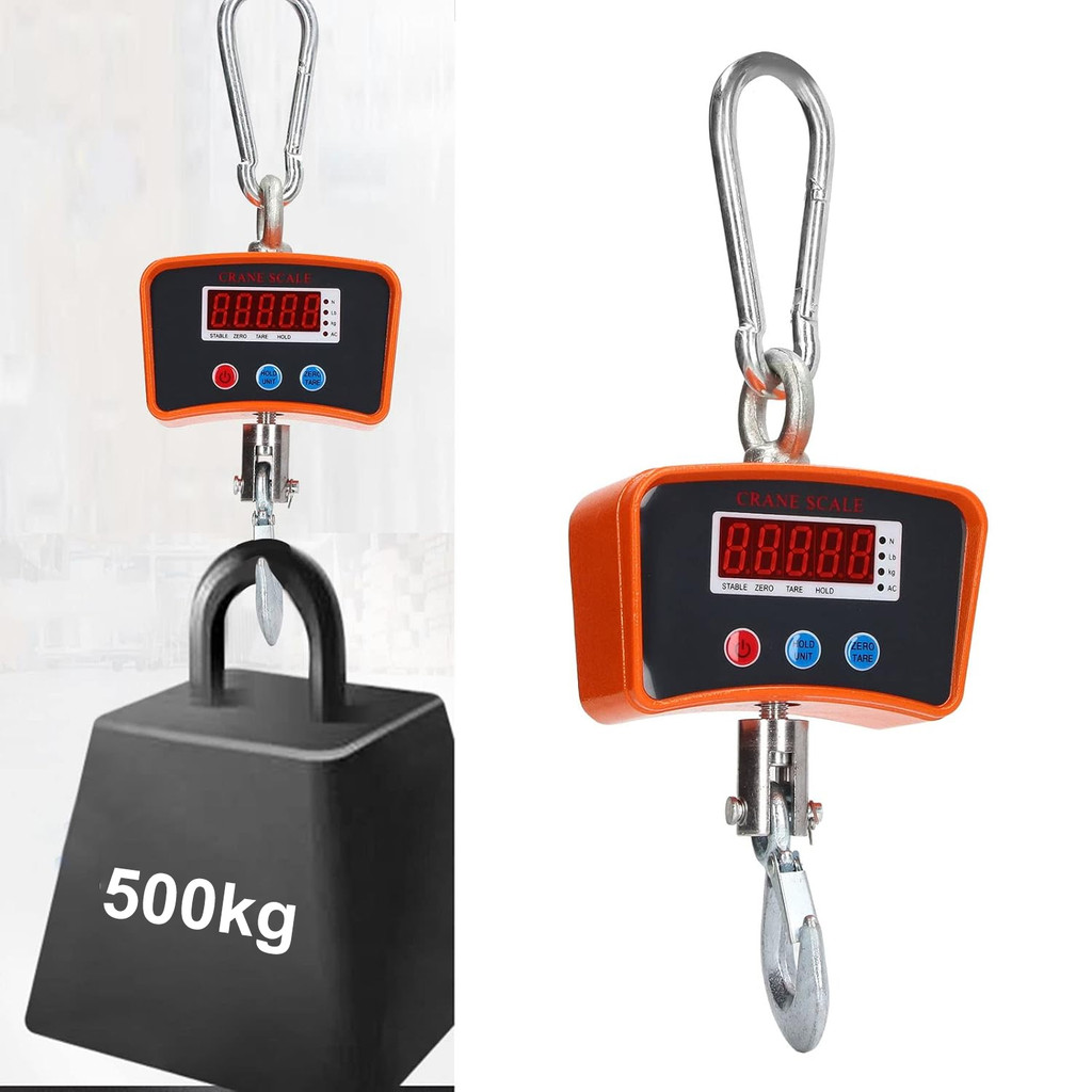 Balança Gancho 500kg Digital Suspensa Balança Mala Bagagem Pesca Crane Scale