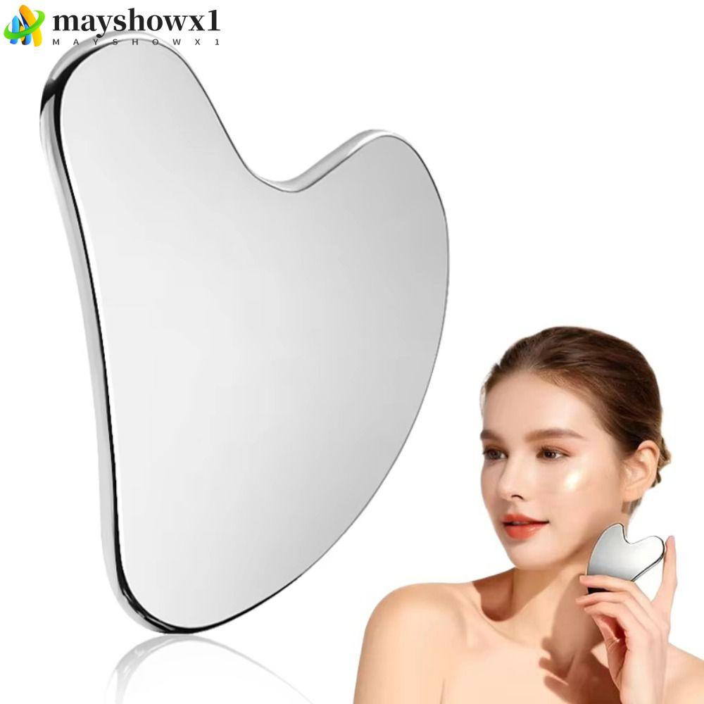 MAYSHOWX1 Raspador Gua Sha , Ferramenta De Massagem Guasha Em Formato De Coração Aço Inoxidável , Massageador Facial Uni