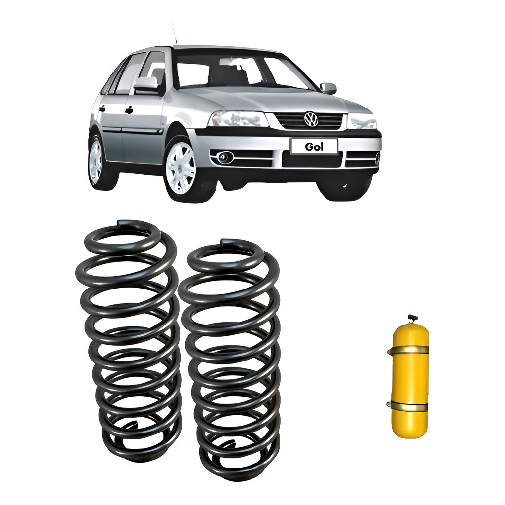 2 Molas Traseiras Reforçadas Gnv Gol G3 2002 2003 2004 2005.