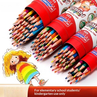 Estudante arte dedicada conjunto de lápis de cor oleosa desenho infantil caneta colorida HB plástico cor chumbo pintura 