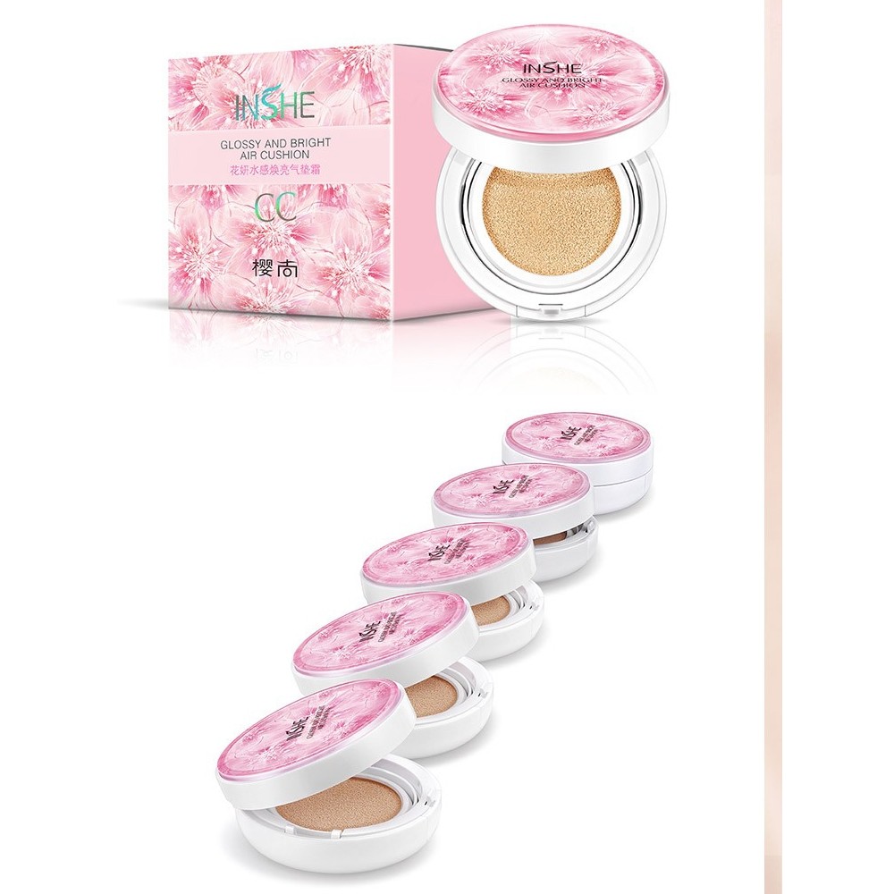 Sakura Shanghuayan água iluminando almofada creme cc creme base líquida jasmim branco cc reparação creme BB hidratante c