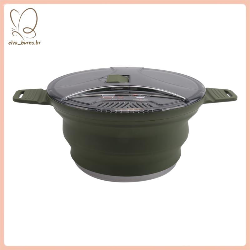 [elva_burns.br] 1 PCS Panela Dobrável Ao Ar Livre Silicone Caminhadas Portátil Piquenique , Verde