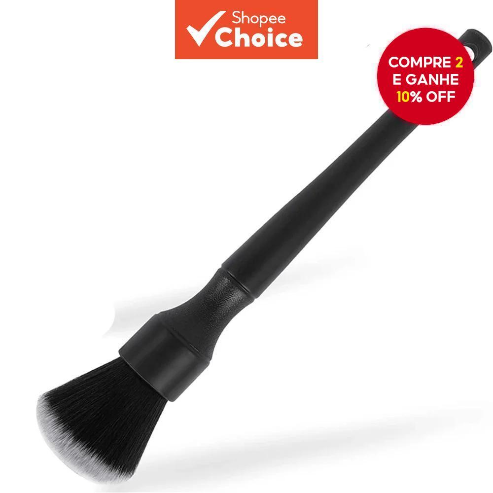 Pincel ultra macio, usado para uma limpeza minuciosa dos interiores de carros. em Oferta na Shopee