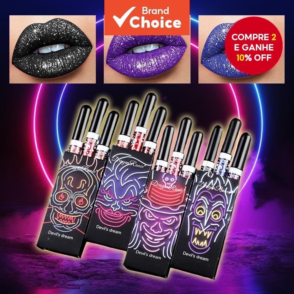 Caixa de brilho labial matte à base de água, versátil e durável, efeito de maquiagem para festas e festivais.