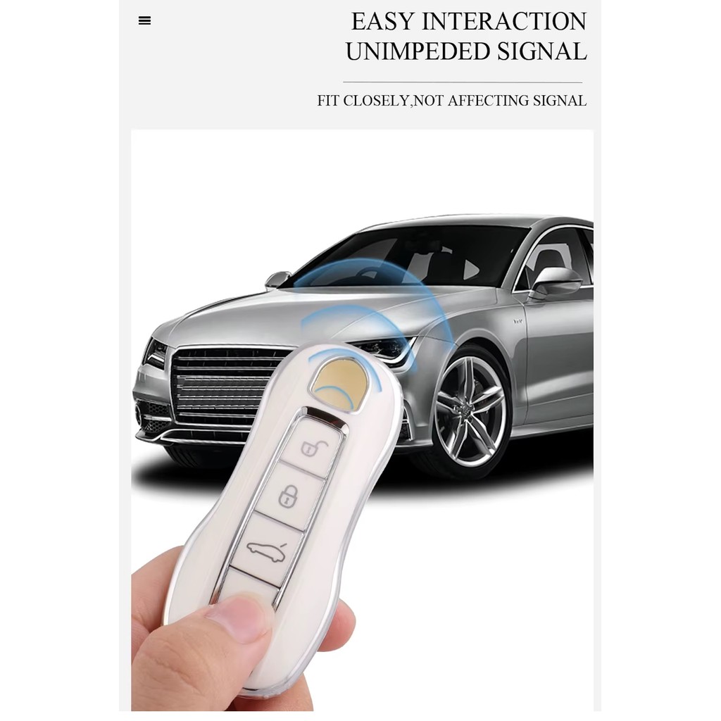 Capa De Silicone Protetora P/ Chave Porsche 911, Cayenne, Taycan, Panamera, Boxster, Macan