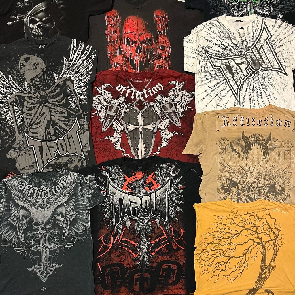 Affliction Rua Moda Algodão Padrão Impressão Y2K Manga Curta Tshirt Novo Harajuku Casual Solto Verão Unisex Punk Rock To