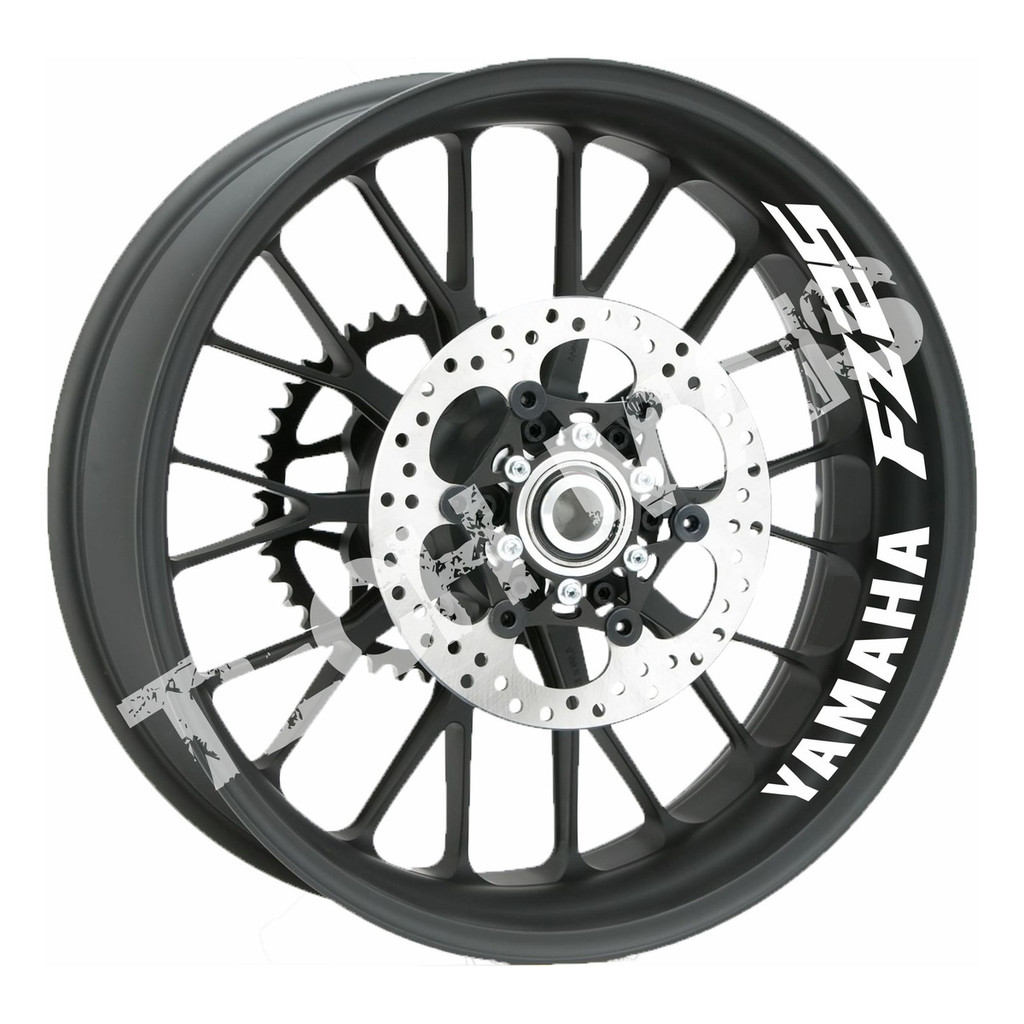 4 Adesivos Yamaha Fz25 Refletivo Borda  Interna Da Rodas