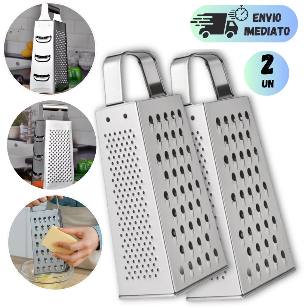1 OU 2 RALADORES PROFISSIONAL 4 FACES GRANDE COZINHA INOX PROFISSIONAL COZINHA SALADA QUEIJO