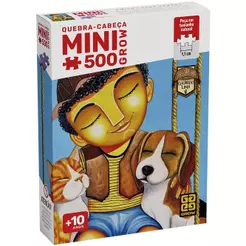 Mini Quebra-Cabeça 500 peças Amigos para Sempre Eduardo Lima Mini Quebra-Cabeça 500 peças Melhores Amigos Eduardo Lima