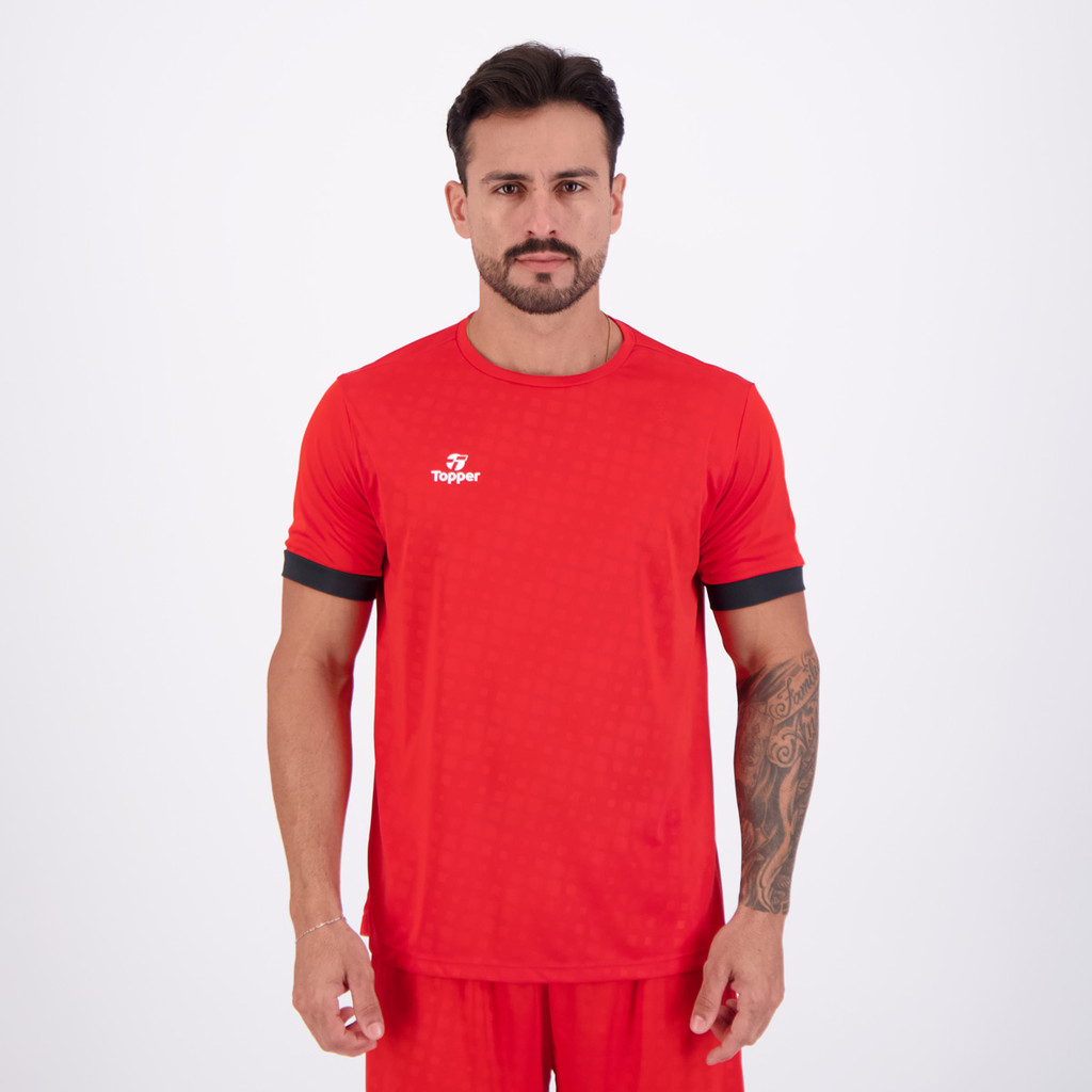 Camiseta Topper Deep II Vermelha em Oferta na Shopee