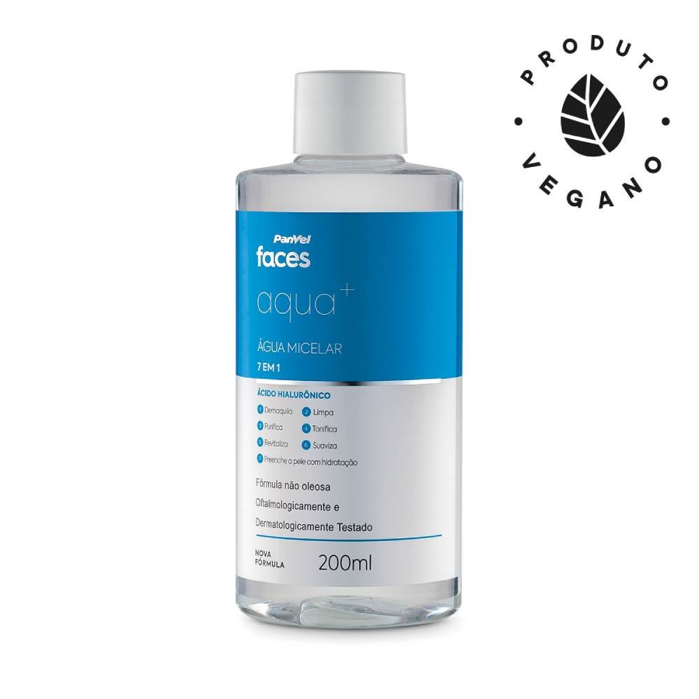 Água Micelar Panvel Faces Aqua Todos Os Tipos De Pele 200ml