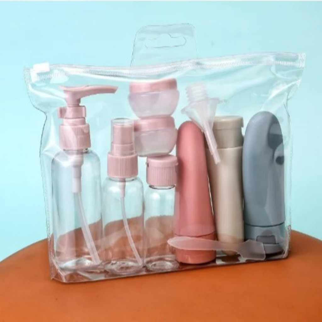 Imagem ANA1108 Kit 11 Frascos Viagem Shampoo Creme Sabonete Cuidados Pessoais-312629