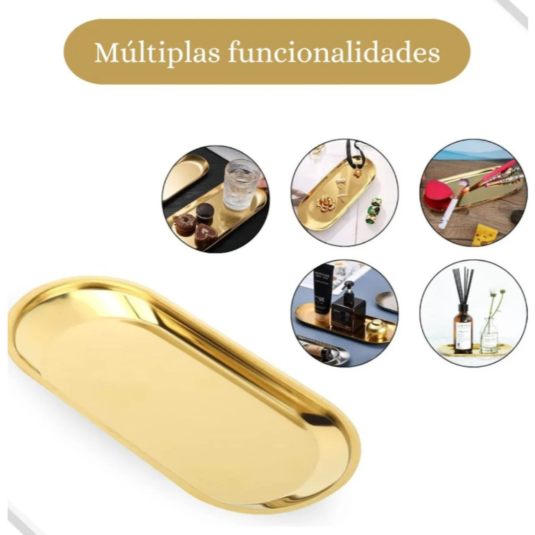 Bandeja Auxiliar Estética Micropigmentação uxo Beauty Cor Dourado