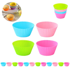 Kit 12 Jogo De Formas Para Muffins Redondo