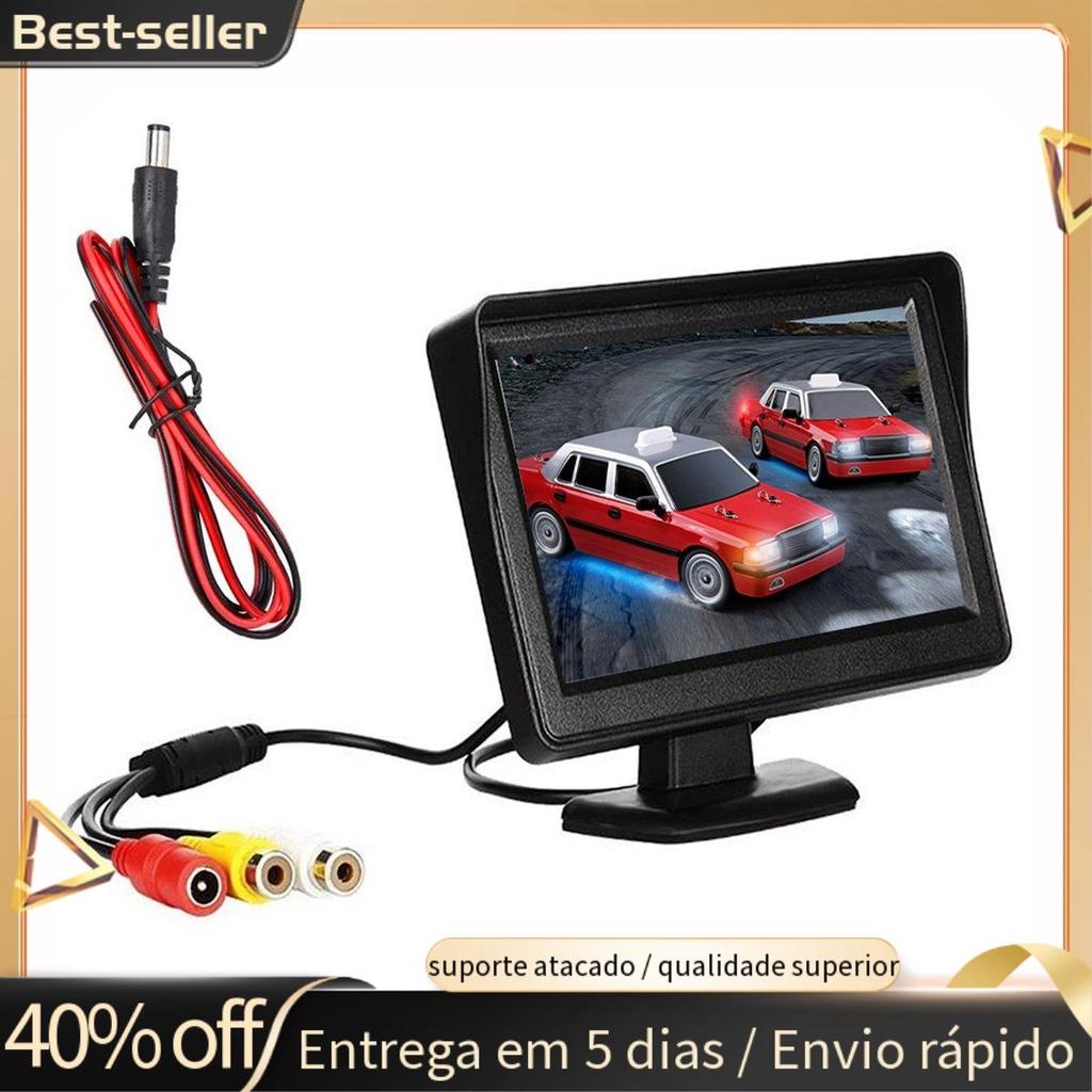 DC 9V-24V 4.3 Polegada Kit Monitor Retrovisor Do Carro TFT LCD Câmera De Visão Traseira Invertendo Sistema Estacionament
