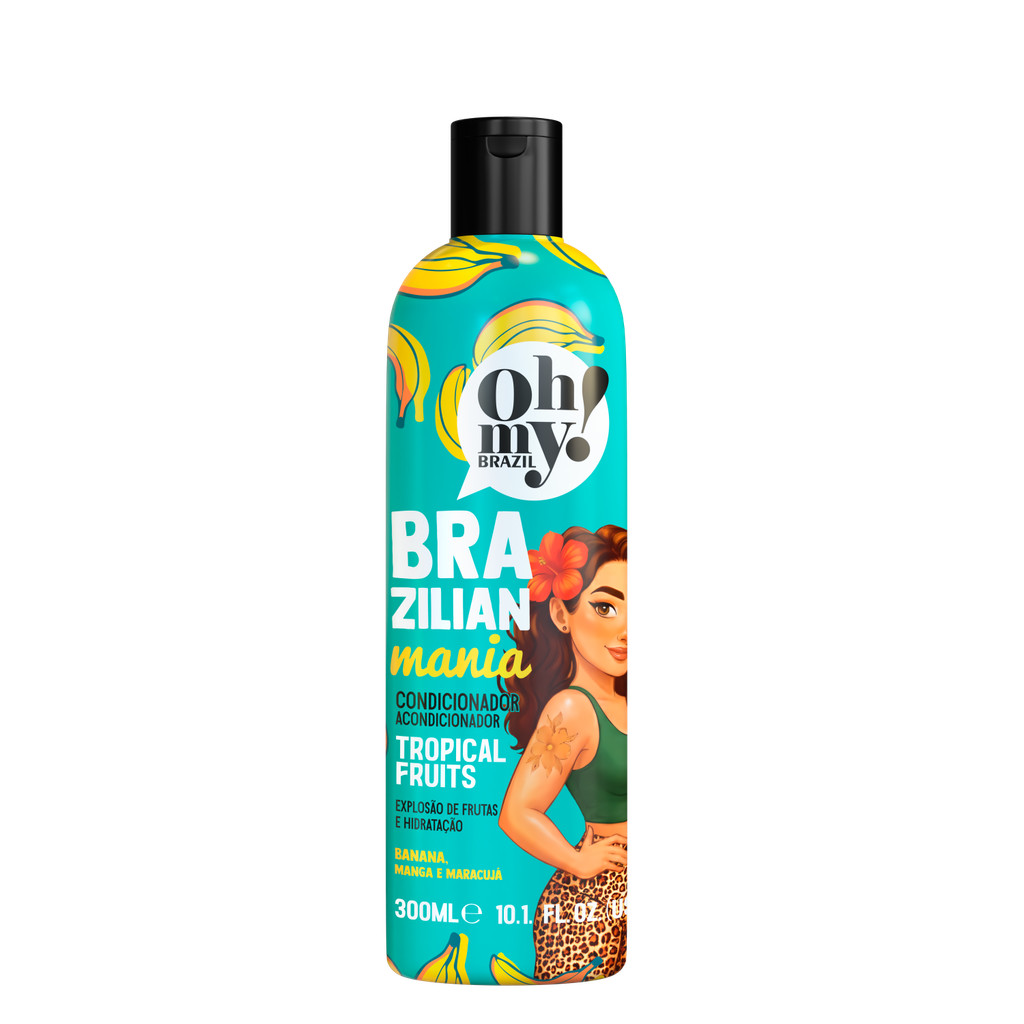 Condicionador Tropical Fruits Brazilian Mania 300ml Oh My | Pra todos os tipos de cabelo