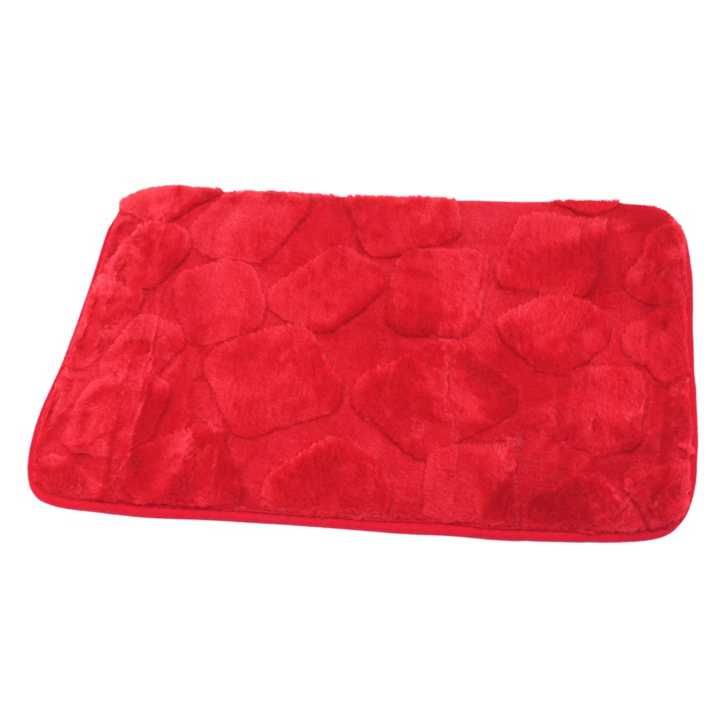 Imagem de Tapete Antiderrapante Absorvente Vermelho Banheiro Sala Quarto 40x60 Castela