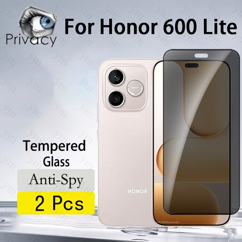 2 Pcs Película Honor 600 Lite Protetora Anti-Espionagem De Vidro Para Honor X8D X6B X6C X7C X7D X9D X5C Plus 400