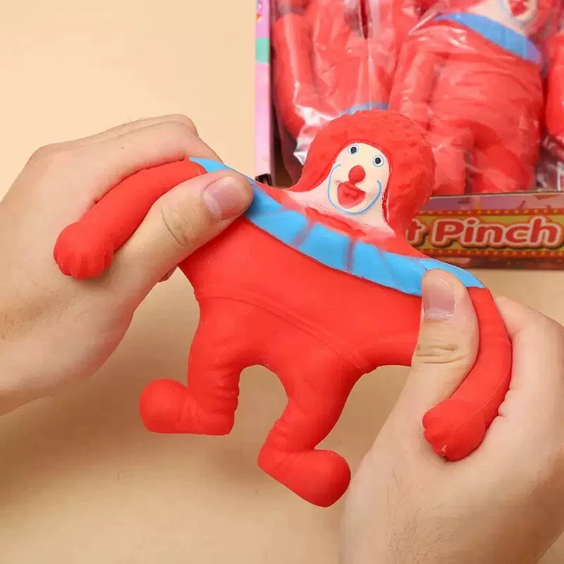 [Novo estilo] 2 peças criativas de Natal palhaço vermelho Bobby Lara divertido desenho animado farinha boneca pitada div