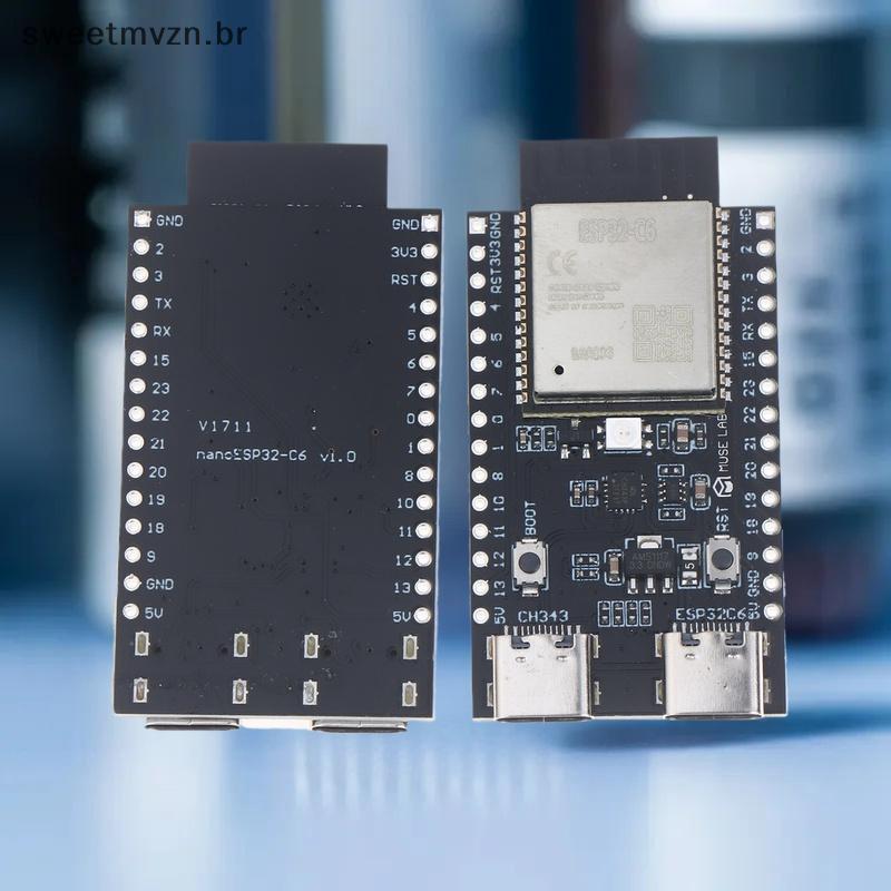 sweetmvzn 1 Conjunto N4 N8 N16 Módulo Núcleo ESP32-C6 Placa De Desenvolvimento WiFi6 patible Zigbee Para Arduino Nano Io