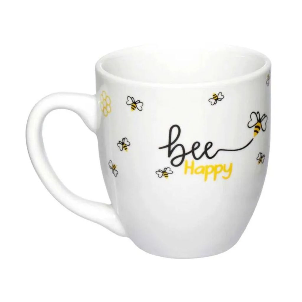 Caneca de Porcelana Honey Bee Happy 300ml