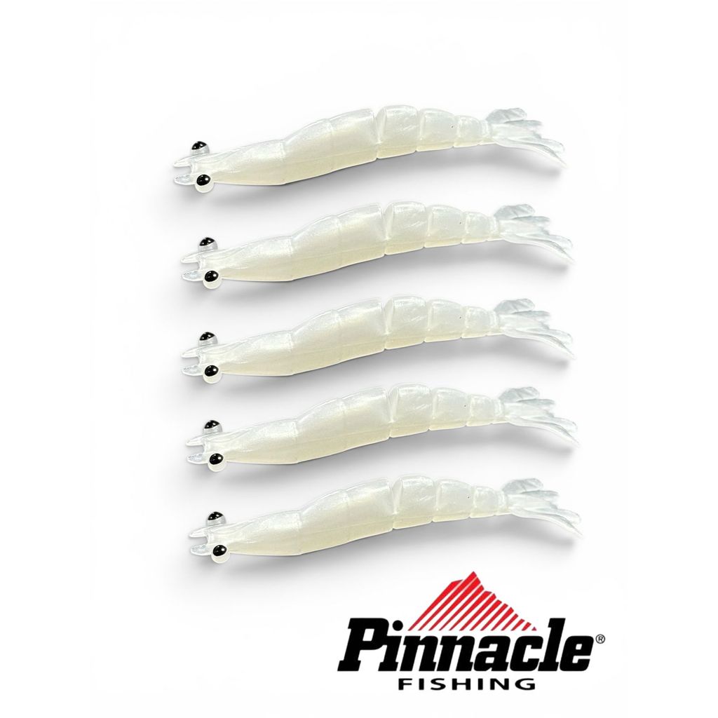 Isca SOFT Camarão PITU 80 Articulado PNC / 5 pçs - COR BRANCA GL