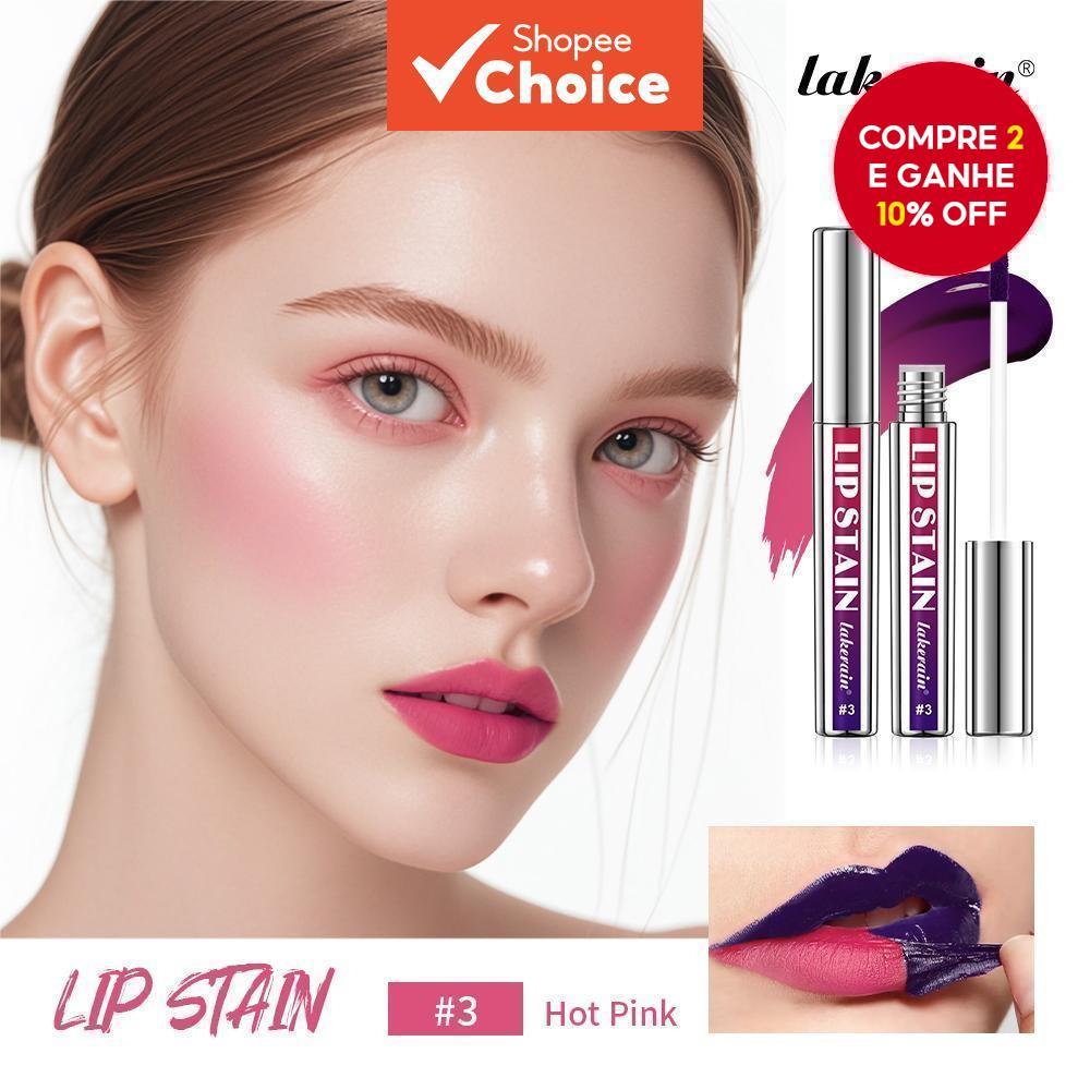 Novo Lip Stain Peel-Off Barato Lakerain em 3 Cores: Matte Metálico, Impermeável, Sem Desbotar