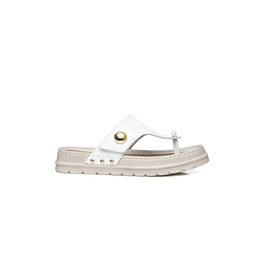 Chinelo Feminino Pegada Grace Couro Off White