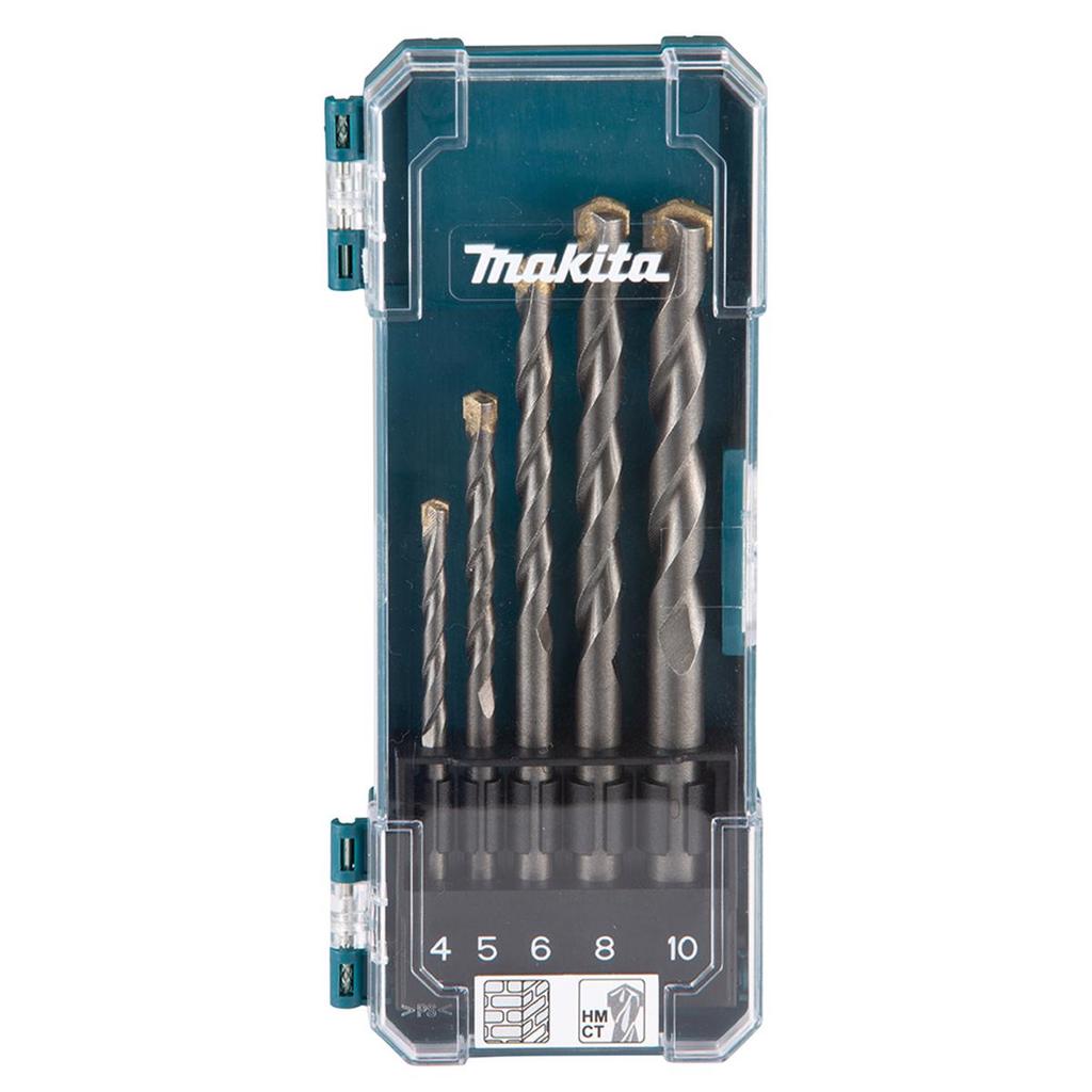 Jogo de Brocas Widia Makita D-72877 5 Peças 4 a 10mm com Estojo