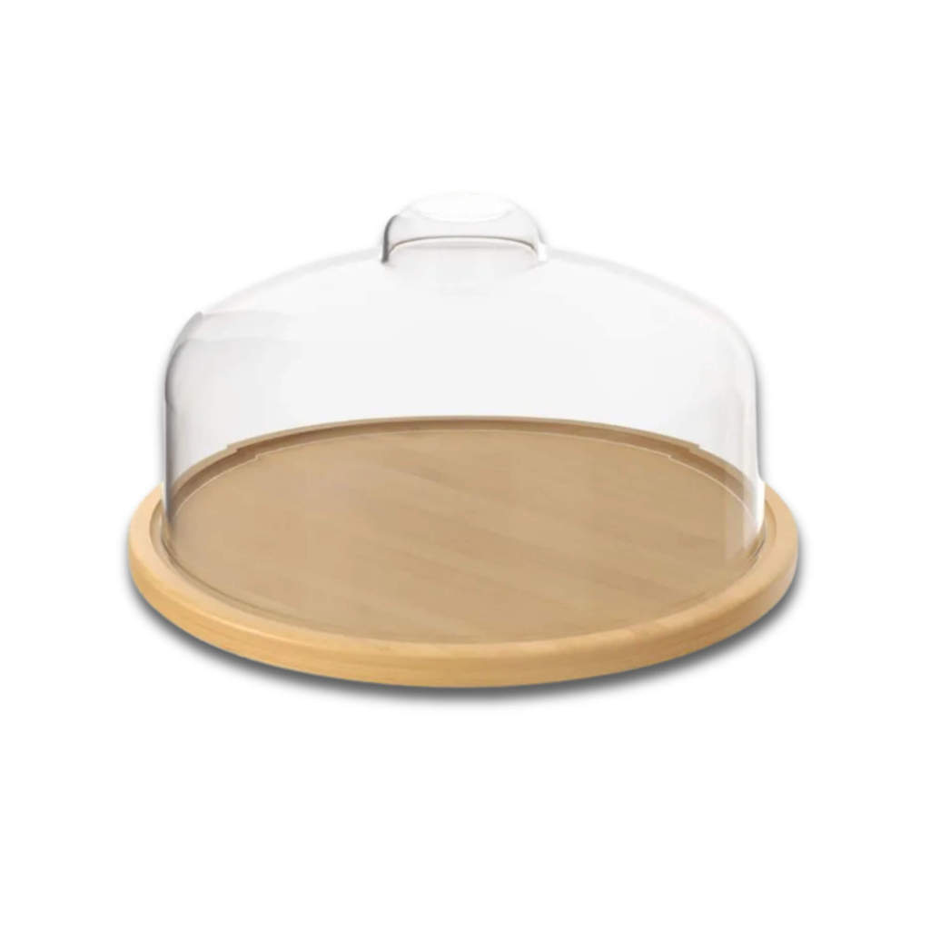 Boleira Prato em Bambu com Cúpula Coza Brisa Ø26,5 cm Brinox - 40652/3009