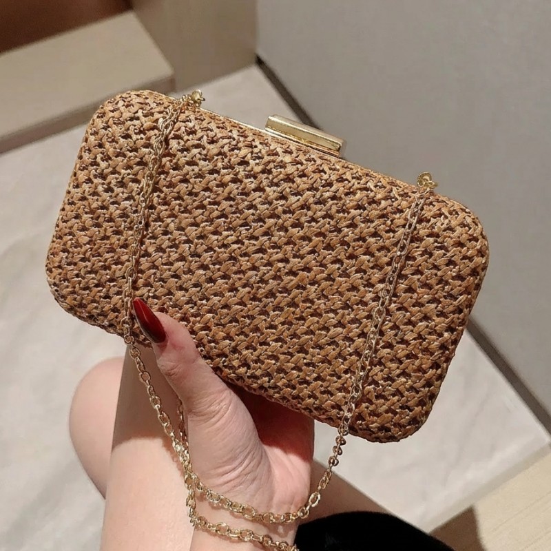 Bolsa Clutch Carteira Feminina Com Palha Para Festa Banquete Casamento em Oferta na Shopee