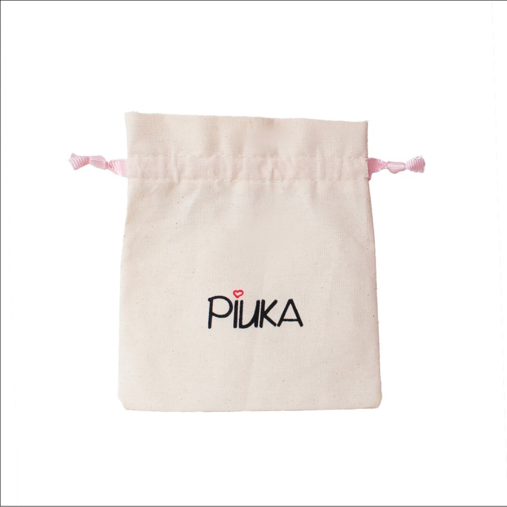 SAQUINHO DE LINHO PERSONALIZADO PIUKA em Oferta na Shopee