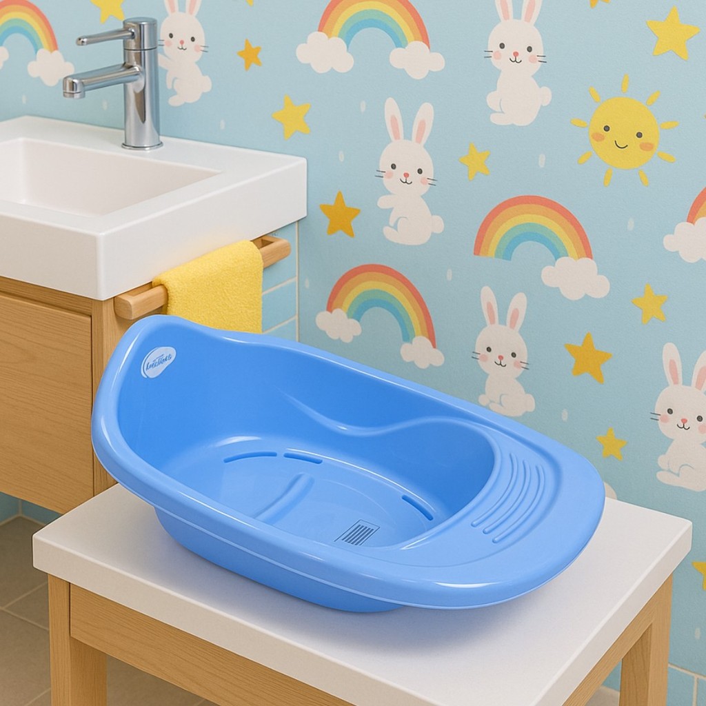Banheira Bebê Plastibaby 22 Litros Azul em Oferta na Shopee