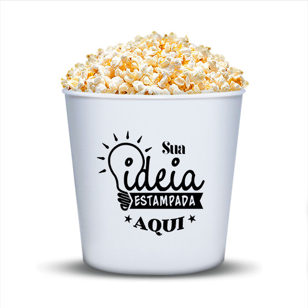 Balde De Pipoca ECO 3,5L Personalizado Com Sua Arte Logo Festa Aniversário em Oferta na Shopee
