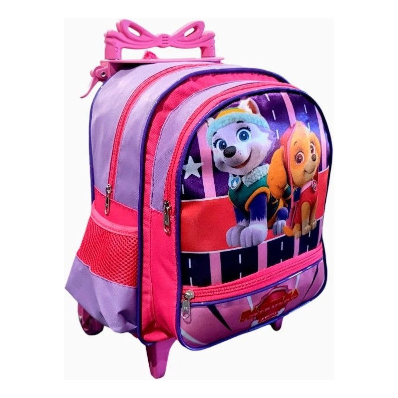 Mochila Infantil Patrulha Canina Skie Rodinhas Pequena Aula
