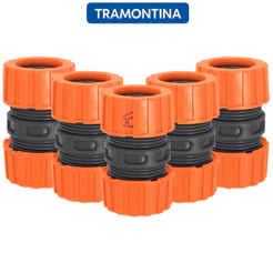 Kit 5 Unidades Ligação Reparadora Emenda Extensor para Mangueira 1/2 de Jardim Tramontina