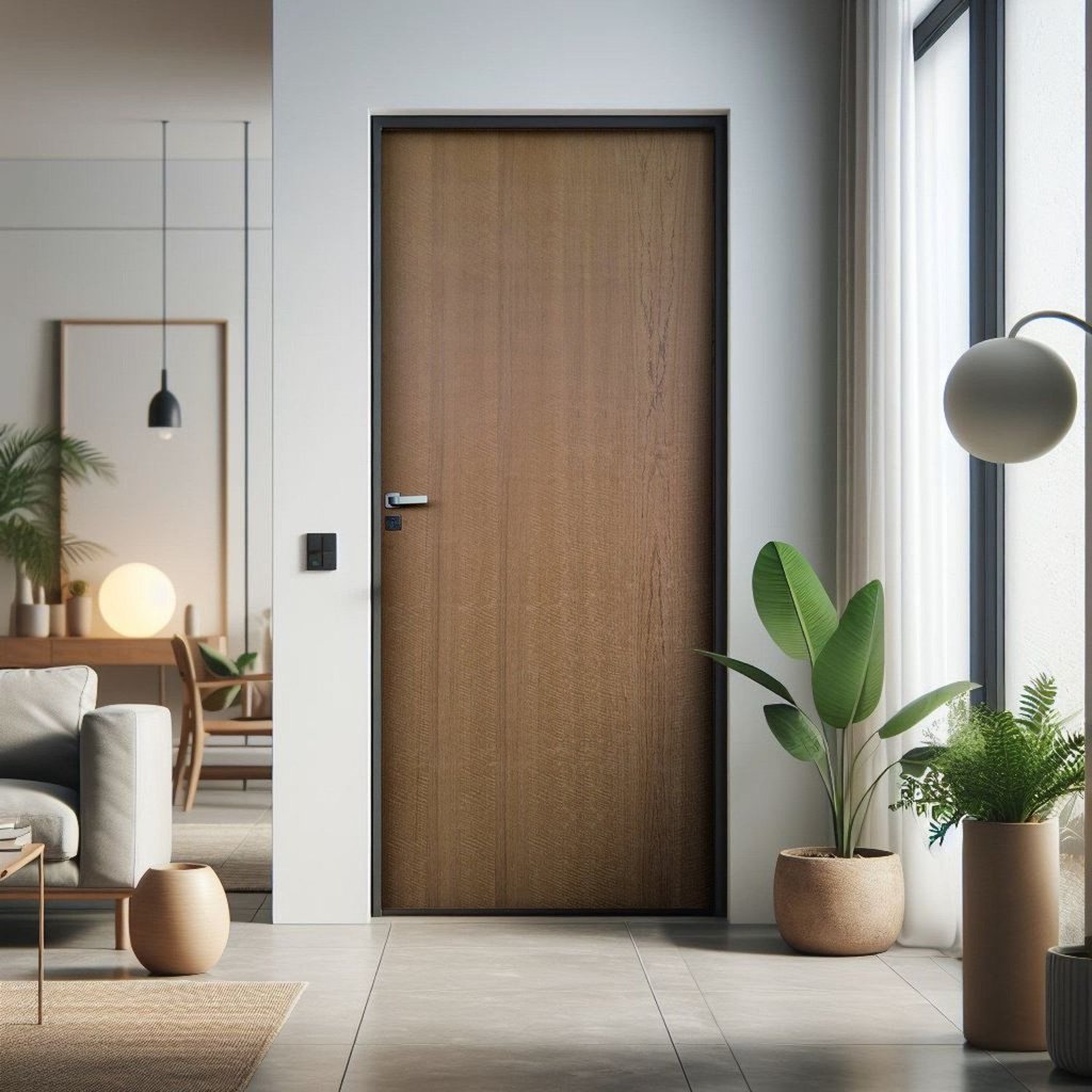 Folha de Porta de Madeira Imbuia 210x92cm Uniportas Marrom 210cm x 92cm
