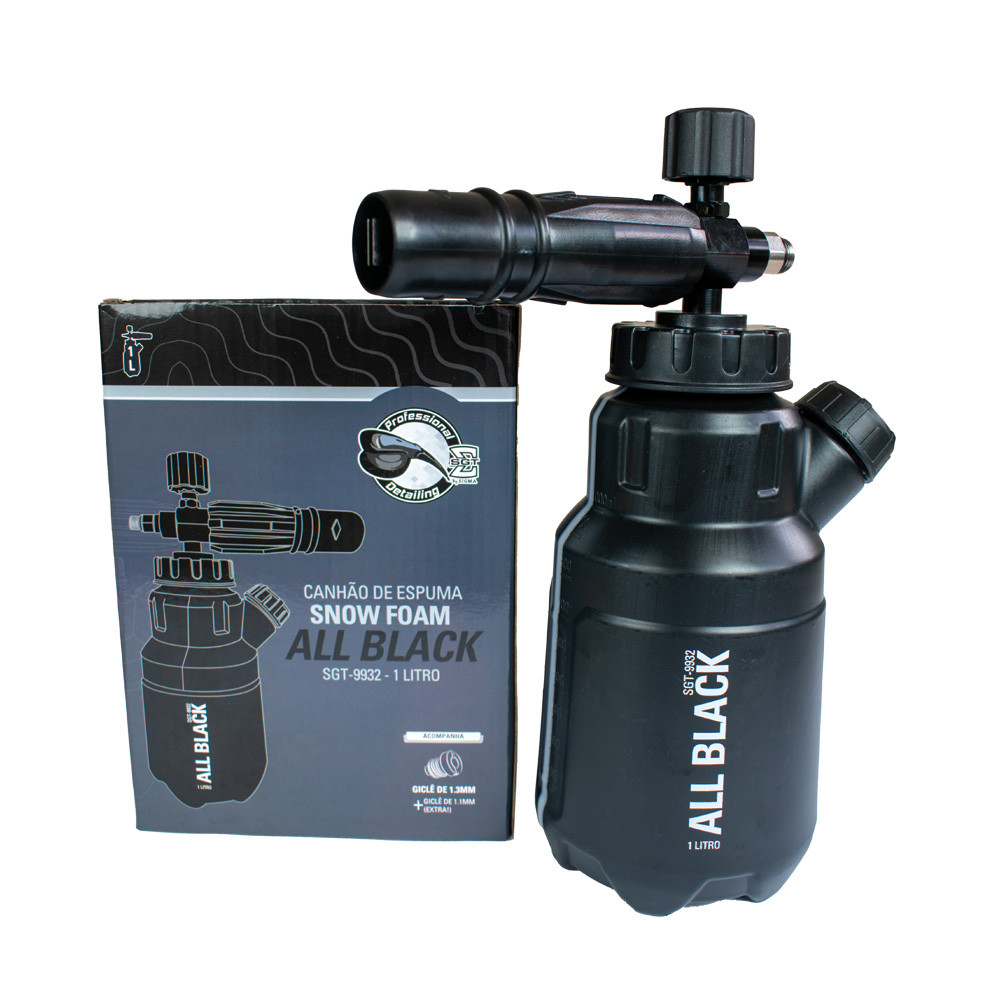Canhão de Espuma Pulverizador Snow Foam 1L All Black Sigma Tools