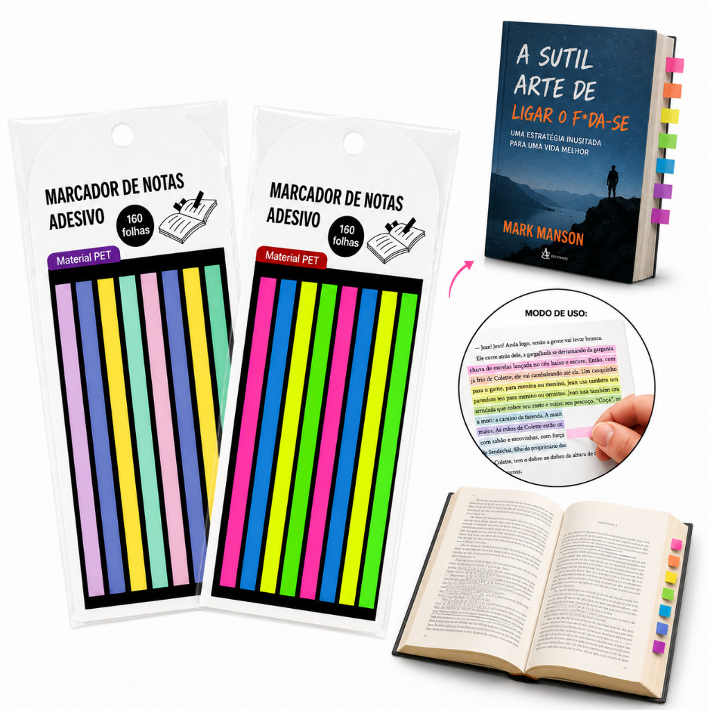 160Pcs Adesivos Coloridos Transparentes Índice Florescentes Bandeiras Nota Adesiva Papelaria Presentes Material Escolar