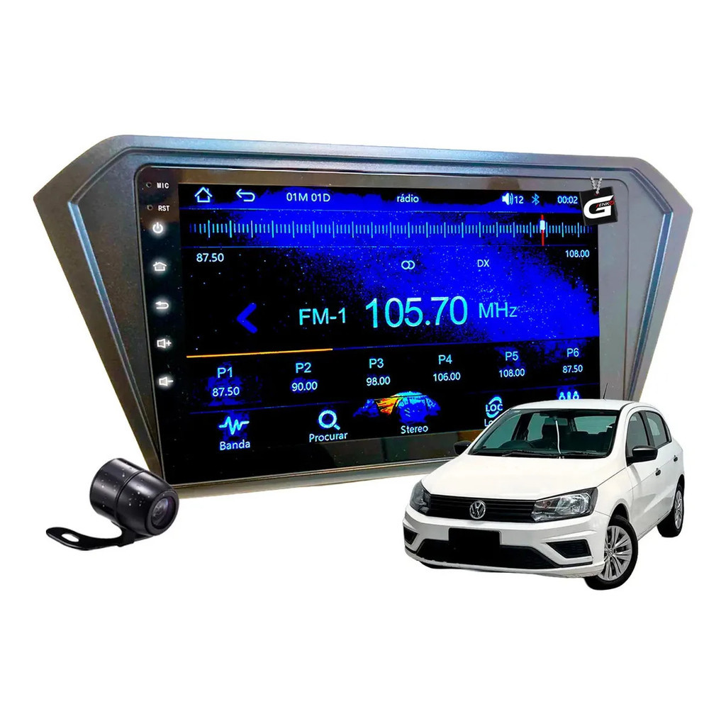 Multimídia Mp10 Gol Voyage 9polegadas Painel G7 G8 2017-2023