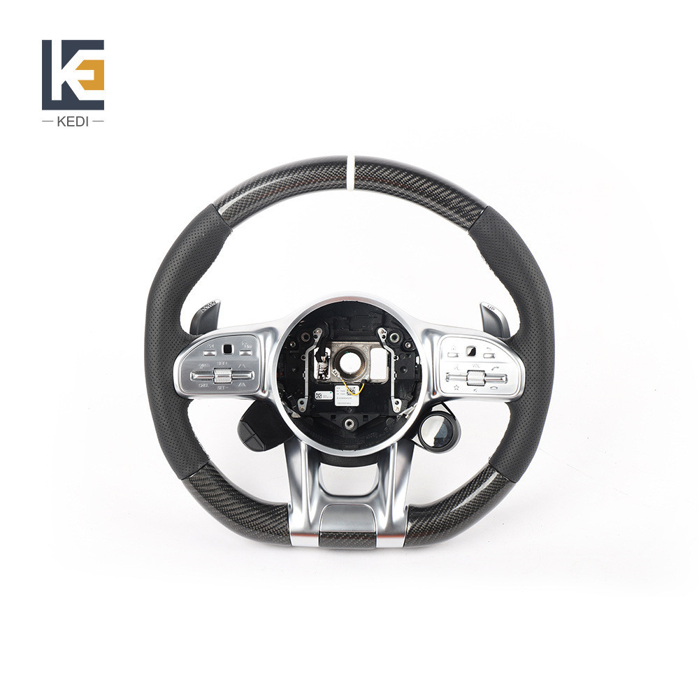 Adequado para modelo antigo Mercedes-Benz Benz AMG para novo GLC GLE GLS AEGC Volante esportivo de fibra de carbono modi