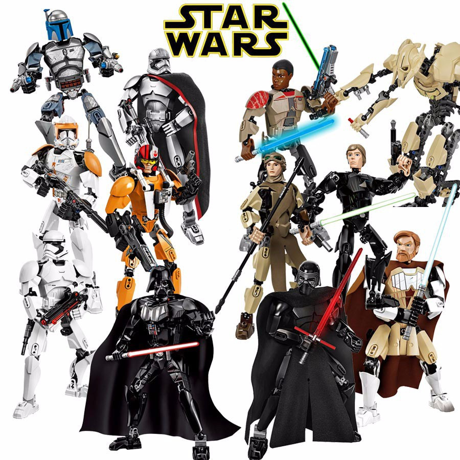 Figuras da Série de Filmes Star Wars Darth Vader Luke Brinquedos de Blocos de Montar Presentes