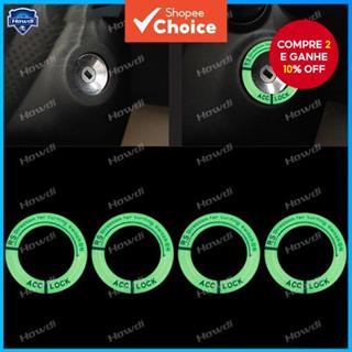 Novo Adesivo 3D para Buraco da Chave do Carro Luminosa Decorativo para Motocicleta Adesivo Luminosa para Anel de Ignição em Oferta na Shopee